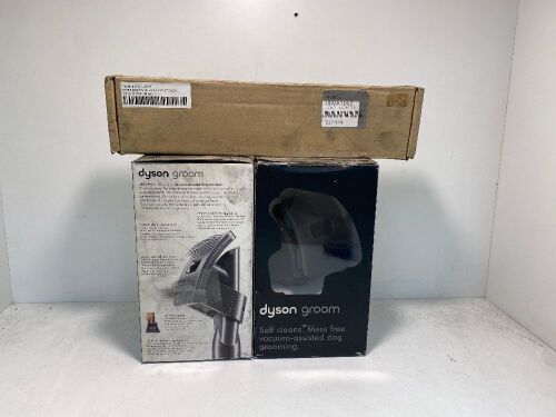 Box of 2 Dyson Groom accessories and 1x DC08 Flexicrevice tool