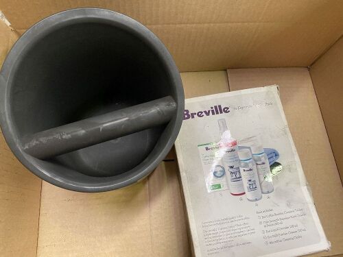 Box of 1x Breville "The Espresso Detox Pack" (BES015CLR) and 1x Breville Knock Box (BCB100)