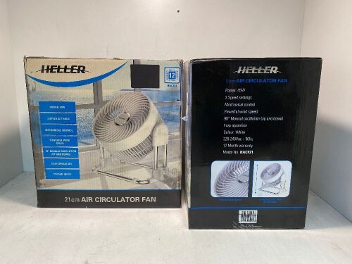 Heller 21cm Air Circulator Fan (Qty 2)