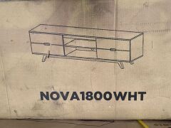 Tauris Nova 1800mm TV Cabinet - White - 2