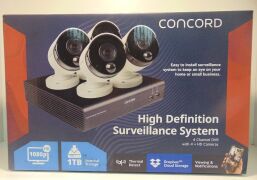Concord 4 Channel HD DVR Package - 4x1080p Cameras - QV5000 - 2