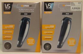 VS SASSOON THE LITHIUM CUT HAIR CLIPPER FOR PROFESSIONALS - VSM7473A - 2 X UNITS - 2