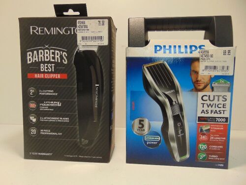 Phillips Hairclipper series Hair clipper HC7450/80 + Remington Barber's Best Hair Clippers HC5870AU