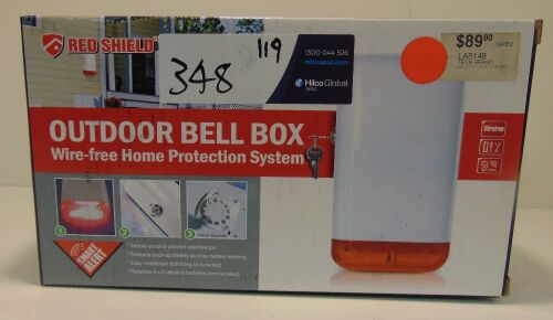 Red Shield Outdoor Bell Box - LA5148