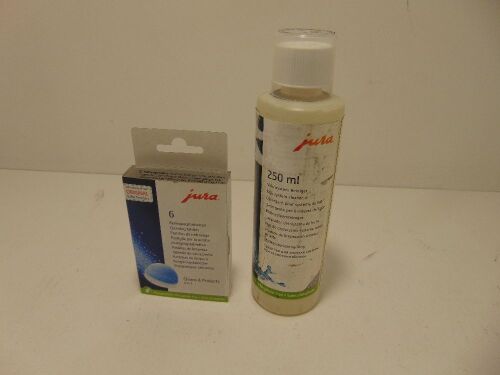 JURA Milk System Cleaner 250ml 63801 x 10 units + JURA Jura 2 -Phase Cleaning Tablets 64488 x 21 units