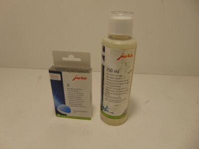 JURA Milk System Cleaner 250ml 63801 x 10 units + JURA Jura 2 -Phase Cleaning Tablets 64488 x 21 units