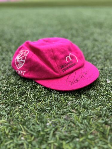Pat Cummins Australian Cricket Team Signed Pink Baggy