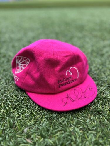 Alex Carey Australian Cricket Team Signed Pink Baggy