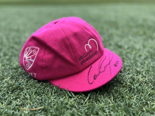 Cameron Green Australian Cricket Team Signed Pink Baggy