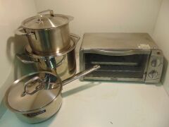 Tremantina Cookware Pots + Delonghi Toaster Oven E0400
