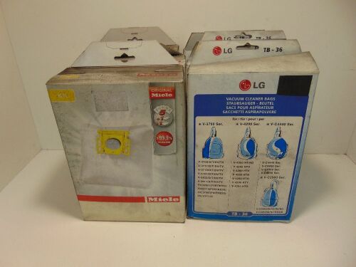 LG TB - 36 Vacuum Bags x 4 + Miele KK Vacuum Bags x 3