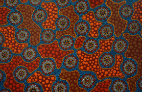Authentic Aboriginal Painting From Janbal Gallery - 'Big Wet Season Time Quandong Seeds(Janbal)' By Artist Brian (Binna) Swindley $25K Valuation - 2