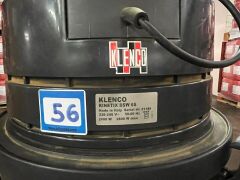 Klenco Kinetix DSW 6S industrial vacuum cleaner (wet & dry), 220-240V, 50-60Hz, 260W 280W max., Airflow 430m3/h, 2 stage fan, Suction 24120 Pa. Approx. Tank Capacity (gross/nett) 89/67 Replacement Cost – S$1,000+. Replacement Cost for new hose of 25 metre - 17