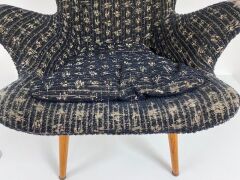 One original Grant Featherston R160 Contour Armchair, original upholstery. - 8
