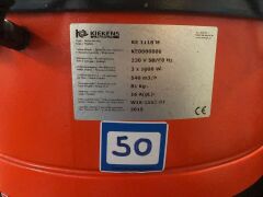 KIEKENS KE 1000 Industrial Vacuum Cleaner (Single Phase), 230V, 50/60Hz, Airflow 540m3/h, Motor power 3 x 1000W, Suction Pressure 21000 Pa. Approx. dust container Capacity 55l Replacement Cost - S$4,000+. Replacement Cost for new hose of 25 metres in len - 5