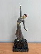 $50K USD - Demetre H. Chiparus (1886-1947) 'Footsteps' A Patinated Bronze & Ivory Figure - SA Pick Up. Insurance Payout $24K AUD - 2