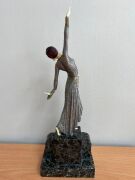 $50K USD - Demetre H. Chiparus (1886-1947) 'Footsteps' A Patinated Bronze & Ivory Figure - SA Pick Up. Insurance Payout $24K AUD - 4