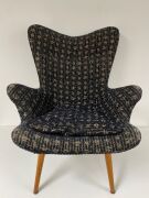 One original Grant Featherston R160 Contour Armchair, original upholstery. - 2