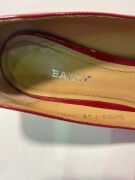 One Pair of Bally womens shoes, red patent leather, size 39. - 5