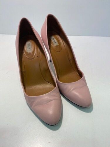 One Pair of Bally womens shoes, pink leather, size 38.