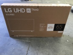 LG 65-inch UR8050 4K UHD LED LCD Ai ThinQ Smart TV 65UR8050PSB - 4