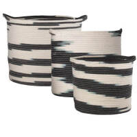 1 x Ziggy Basket (Set of 3) - Cream/Grey