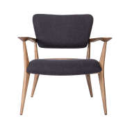 1 x Caleb Occasional Chair - Black + Natural - 2