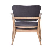 1 x Caleb Occasional Chair - Black + Natural - 3