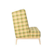 1 x Griffin High Back Armchair - Green/Yellow - 2