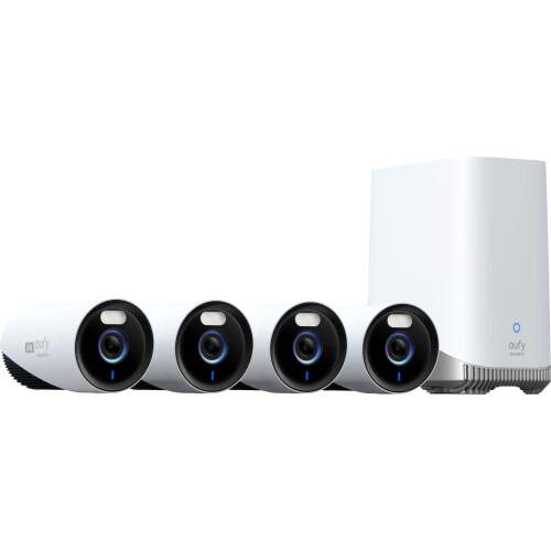 eufy Security eufyCam E330 4K Home Security System with Homebase 3 (4-Pack) MODEL: E8600T23