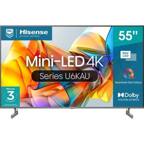Hisense 55" U6KAU Mini-LED 4K Smart TV [2023] MODEL: 55U6KAU