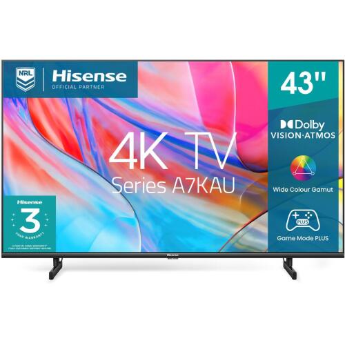 Hisense 43" A7KAU 4K UHD LED Smart TV [2023] MODEL: 43A7KAU