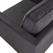 1 x Hartley Leather Armchair - Grey - 7