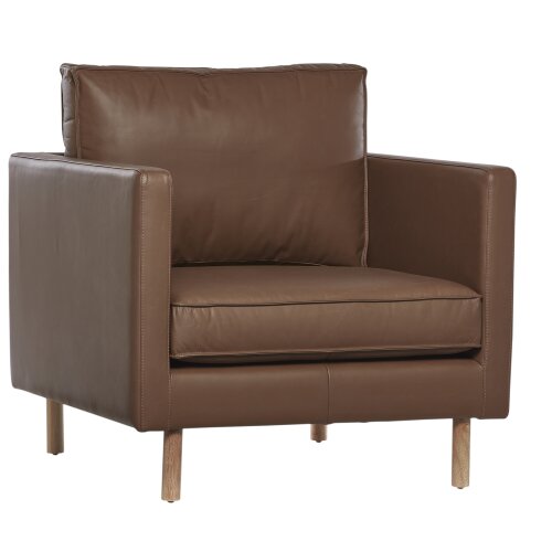 1 x Hartley Leather Armchair - Tan