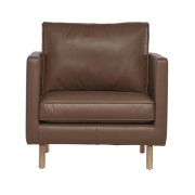 1 x Hartley Leather Armchair - Tan - 2