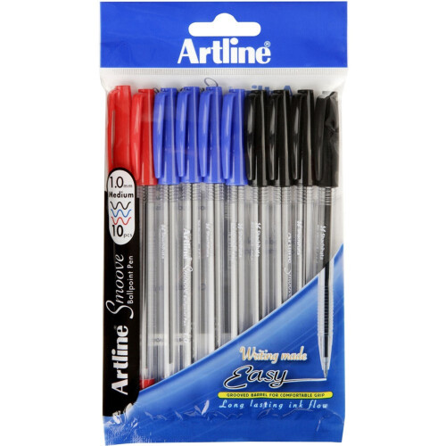 84 x Artline Smoove Stick Pens Asst