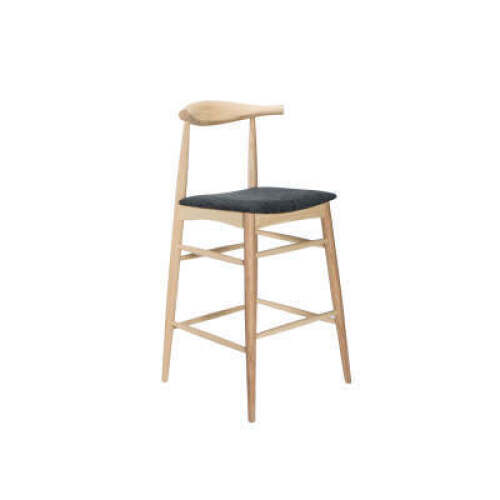 1 x Colt Bar Stool - Grey + Natural