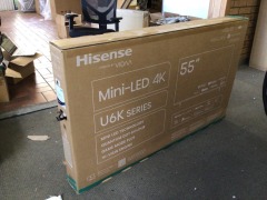 Hisense 55" U6KAU Mini-LED 4K Smart TV [2023] MODEL: 55U6KAU - 4