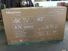 FAULTY - Hisense 43" A7KAU 4K UHD LED Smart TV [2023] MODEL: 43A7KAU - 2