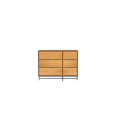 1 x Sudut Chest of Drawers - Natural/Black