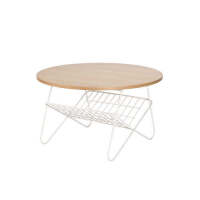 1 x Bailey Coffee Table with Magazine Rack - White