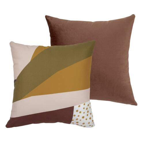 1 x Golden Girl Square Cushion - Bronze/Pink - 50 x 50cm