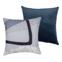 1 x Misty Harbour Square Cushion - Blue - 50 x 50cm