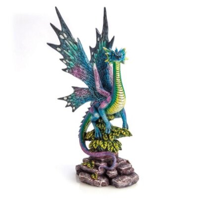 Metallic Rainbow Dragon Figurine