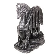 Antique Silver Guarding Dragon