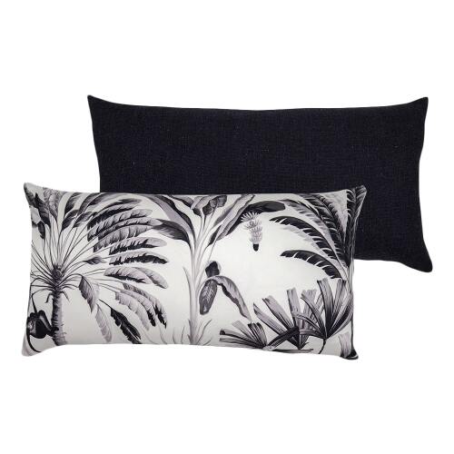 4 x Riviera Midnight Long Cushions - Black/White - 635cm