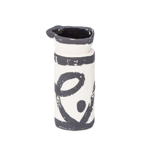 2 x Driptopia Oval Bud Vases - Black + White