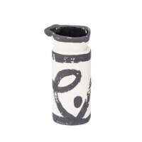 2 x Driptopia Oval Bud Vases - Black + White