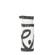 2 x Driptopia Oval Bud Vases - Black + White - 2