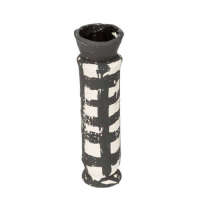 2 x Driptopia Tall Bud Vases - Black + White